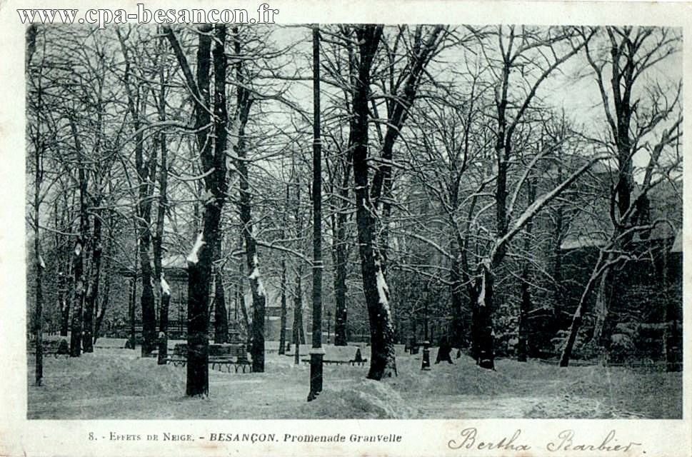 8 - EFFETS DE NEIGE. - BESANÇON. - Promenade Granvelle